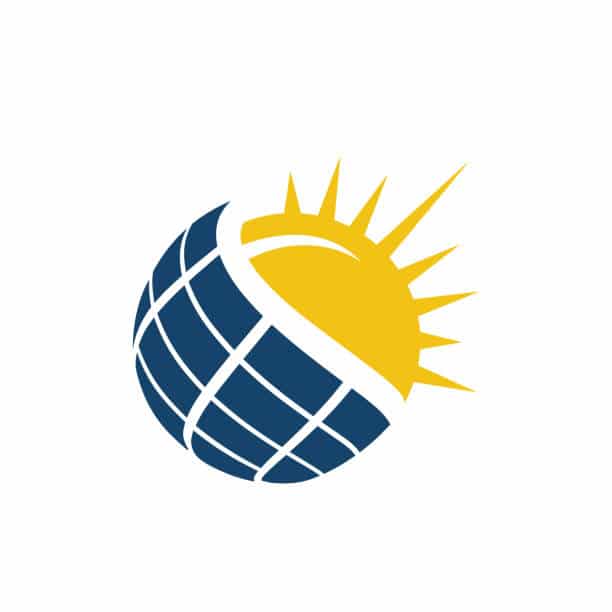 alternative renewable energy solar panel logo
 vector icon illustrations